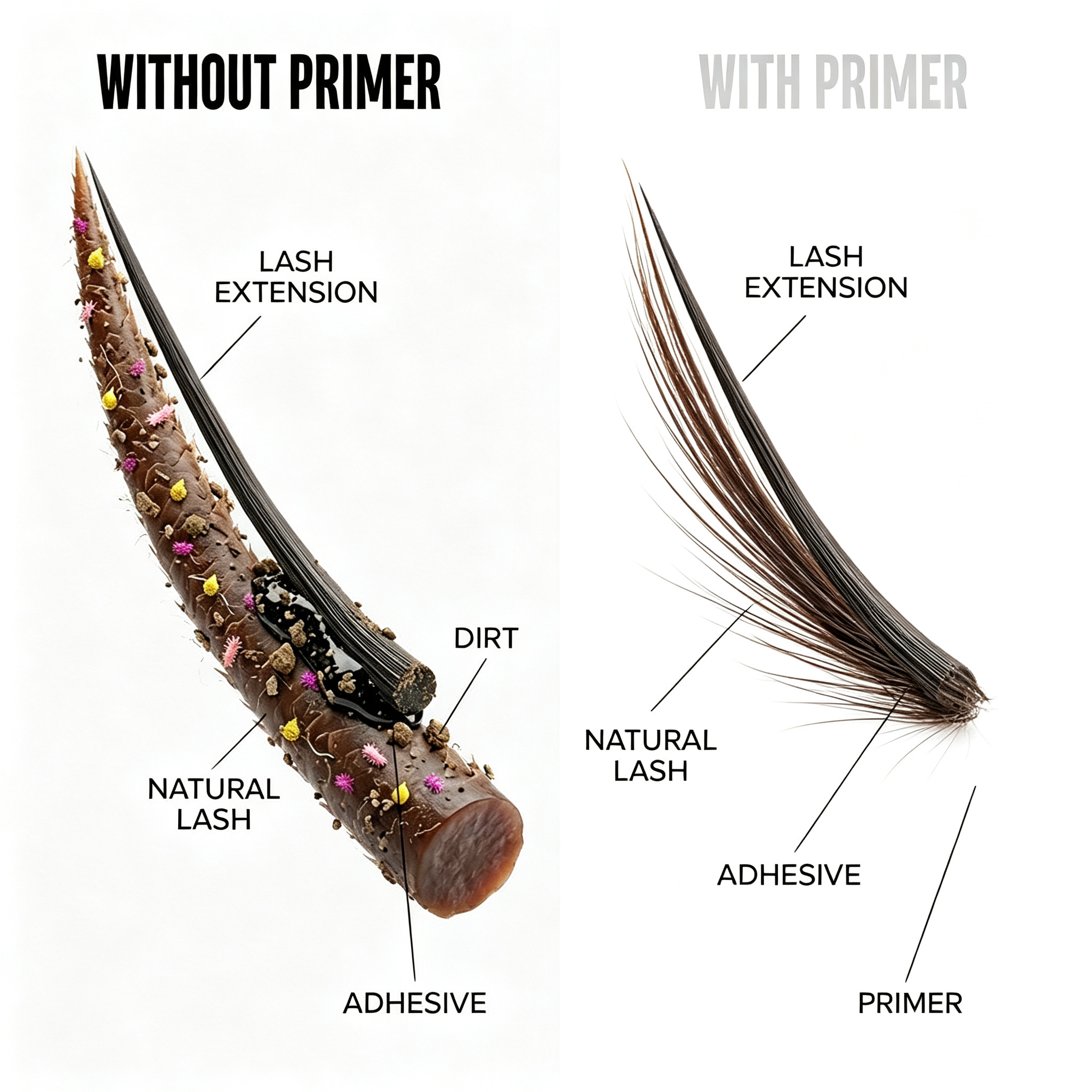 PH Balanced Gel Lash Primer Cleanser for Eyelash Extension Custom Private Label Lash Glue Primer