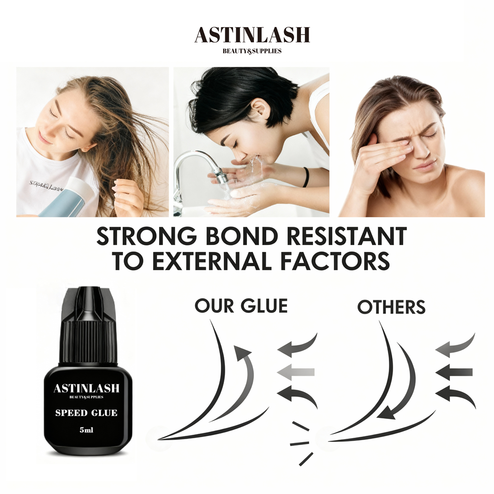 0.5s Strong Hold Lash Glue 7-8 Weeks Retention Vegan Cruelty Free Non Irritant Individual Mink Eyelash Extension Adhesive