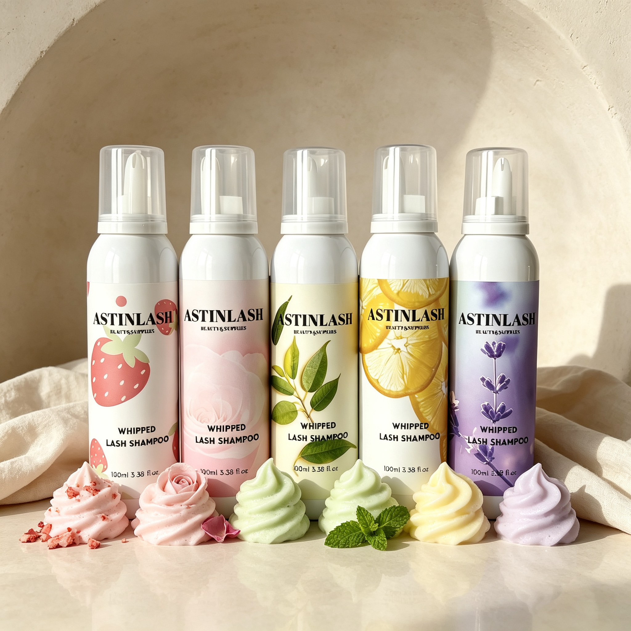OEM Private Label 100ml Whipped Whip Cream Shampoo for Eyelash Extension Tear Free Vegan Whipped Cream Lash Shampoo